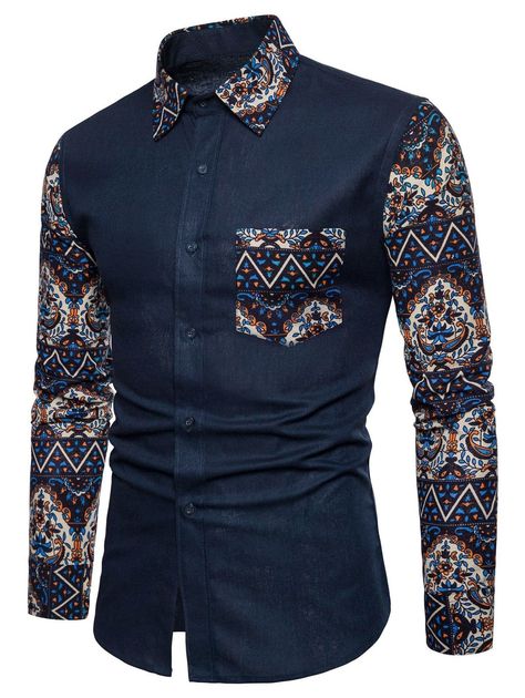 Kemeja Lelaki, Nigerian Men Fashion, African Wear Styles For Men, Latest African Men Fashion, African Attire For Men, African Dresses Men, African Shirts For Men, Men Fashion Casual Shirts, African Clothing For Men