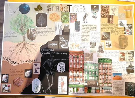 Example of a gcse art mind map. Year 11 topic. Natural and manmade structures. A1 paper. Multimedia Structures Mindmap Art Gcse, Structure Textiles Gcse, Structure Mind Map Art, Art Mindmaps Gcse, Natural Structures Art Gcse, Structures Art A Level, Structures Art Gcse, Structure Art Gcse, Mind Map Art Sketchbook