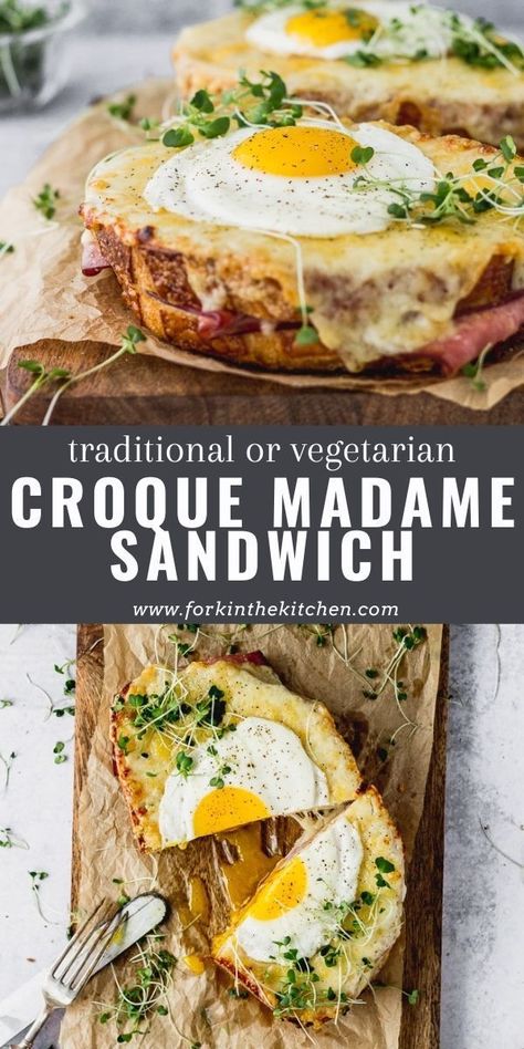 French Sandwich Recipes, Box Sandwich, Sandwich Ideas, Croque Madame, Healthy Food Menu, Healthy Food Guide, Food Advice, Healthy Food Facts, Delicious Sandwiches