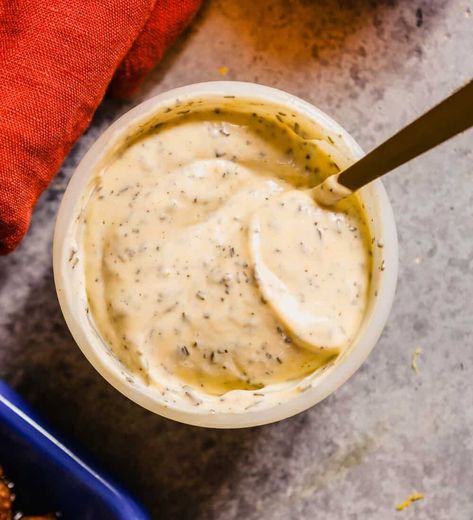 roasted garlic aioli in a small white bowl with a golden spoon in it Garlic Aoili, Garlic Aioli Recipe, Roasted Garlic Aioli, French Sauces, Aioli Recipe, Golden Spoon, Counter Seating, Garlic Aioli, White Bowl