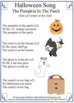 Halloween Song - The Pumpkin In The Patch Full Color Songs For Daycare, Ghosts Preschool Activities, Music Ideas For Preschool, Halloween Theme For Preschool, Halloween Themed Activities For Toddlers, Halloween Toddler Lesson Plans, October Songs For Preschool, Pumpkin Circle Time Activities, Preschool Halloween Circle Time Activities