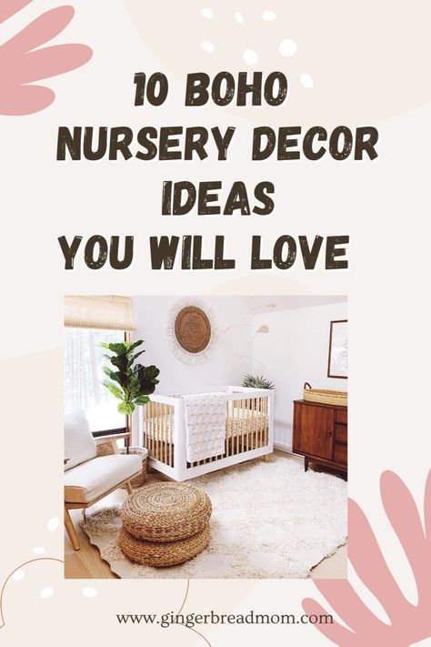 Decorating your baby’s nursery is the more exciting part of pregnancy. There’s nothing more exciting than scrolling Pinterest and Instagram trying to find nursery décor inspiration.I have combined 10 boho nursery decor ideas that I absolutely love and where you can get some of the pieces in the photos. Read my blog for more. #babyroom #nurserydecor #bohonursery #unisexdecor #bbaygirlroom #bohemiannurserydecor #genderneutralnurserydecor Crib Wall Decor, Boho Nursery Neutral, Modern Boho Nursery, Bohemian Nursery Decor, Boho Style Nursery, Boho Chic Nursery, Crib Wall, Nursery Decor Ideas, Monochromatic Decor