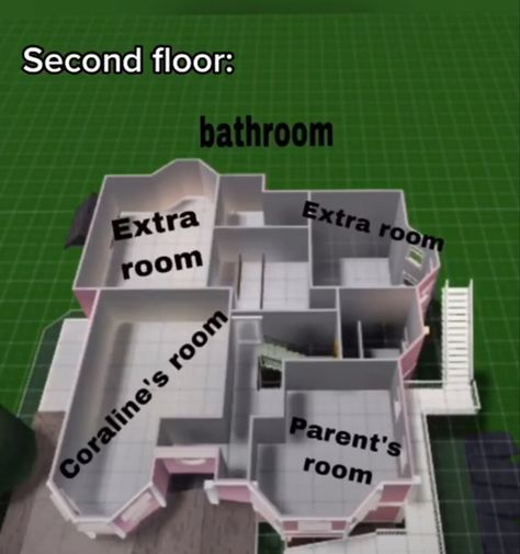 Coraline House Floor Plan, Pink Palace Blueprints, Coraline House Layout Bloxburg, Pink Palace Floor Plan, Coraline House Bloxburg, Coraline House Minecraft, Pink Palace Coraline Bloxburg, Coraline Bloxburg House, Coraline Pink Palace Floor Plan