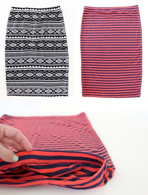 Diy Sy, Visual Memory, Diy Vetement, Beginner Sewing Projects Easy, Knit Pencil Skirt, Leftover Fabric, Sewing Skirts, Sewing Projects For Beginners, Sewing Skills