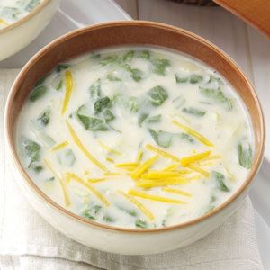 Creamy Spinach & Potato Soup - 6PP Spinach Potato Soup, Spinach Potato, Spinach Soup Recipe, Healthy Meals Recipes, Easy Ham, Creamy Potato Soup, Spinach Soup, Potato Soup Recipe, Soups Stews Chilis