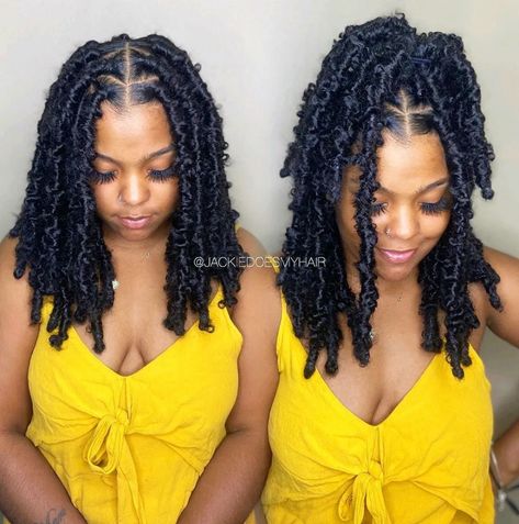 A few weeks ago I shared a thread of a newish protective style called Butterfly Locs otherwise known as distressed locs. Butterfly Locks, Hair Shape, Cabello Afro Natural, Butterfly Locs, Faux Locs Hairstyles, African Hair Braiding Styles, Braids Hairstyles Pictures, Twist Braid Hairstyles, Pelo Afro