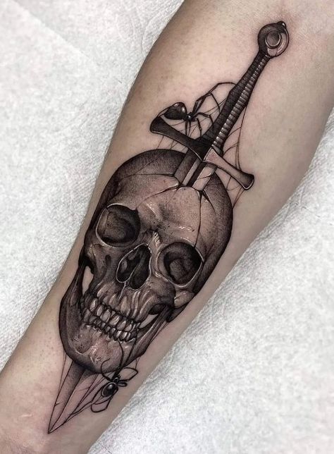 Dagger Tattoo Ideas, Satanic Tattoo, Tattoo Crane, Sacred Art Tattoo, Dagger Tattoos, Scottish Tattoo, Illustrative Tattoos, Blade Tattoo, Knife Tattoo