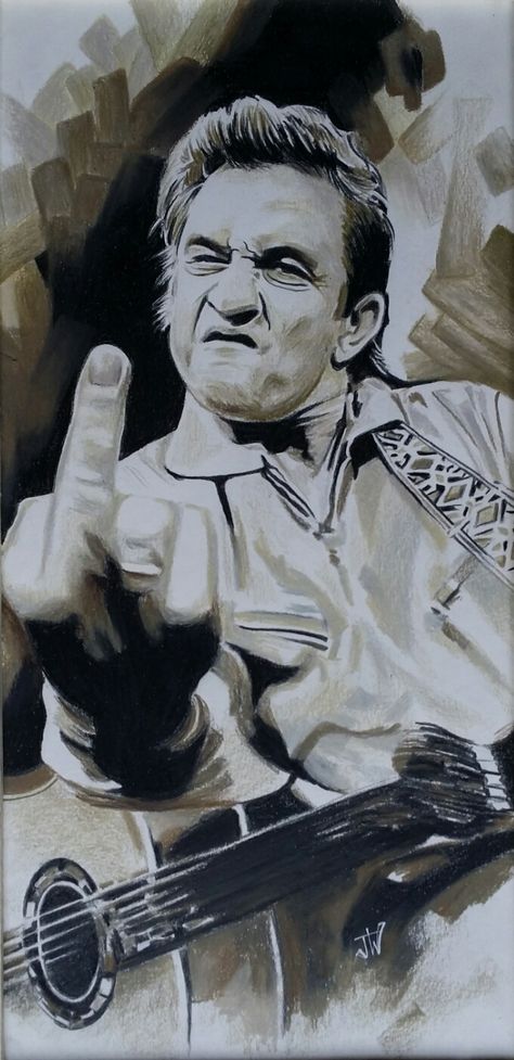 johnny Cash par jeffcw cayons de couleur Johnny Cash Drawing, Crazy Sketches, Cash Drawing, Bleach Art, Johnny Cash, Card Ideas, Greek Statue, Pop Art, Bleach