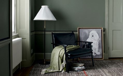 Dulux Waxed Khaki | Mumsnet Khaki Living Room, Living Romm, Khaki Bedroom, Heritage Colours, Khaki Walls, Breakfast Room Green, Heritage Paint, Muted Sage, Wall Colours