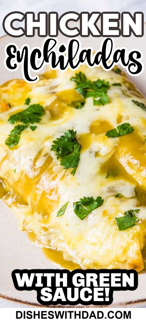 These chicken enchiladas with green sauce feature a creamy shredded chicken and green chile filling covered in a green enchilada sauce and plenty of melted cheese. It's an easy weeknight meal the whole family will love, in just 35 minutes! Hormone Type 5 Diet, Hormone Type 5 Diet Plan, Hormone Type 5, Dr Gundry Diet Plan, Dr Valencia Diet, Chicken Enchiladas Green Sauce, Mounjaro Diet, Dr Brooke Goldner, Chicken Enchiladas With Green Sauce