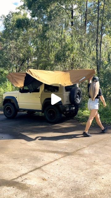 EXPLORE JIMNY on Instagram: "Jimny camping hack: a 270° awning that takes 20 seconds 🥹🙌🏽 • • #jimny #camping #outdoor #4x4 #fyp #travelling #suzuki #jimnyoffroad #offroad4x4 #offroad #jb74 #campinghacks #campinggear #campingtrip #campinglife #outdoors #australia #qld #queensland #travelgirl #travelgirls #outside" Suzuki Jimny Camping, Suzuki Jimny Camping Setup, Jimny Suzuki Camping, Suzuki Jimny Convertible, Green Jimny Suzuki, Suzuki Jimny Jungle Green, Jimny 4x4, Jimny Suzuki, Suzuki Jimny