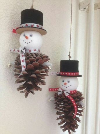 80+ Easy DIY Christmas Ornaments for Kids to Make | HubPages Diy Christmas Ornaments For Kids, Ornaments For Kids To Make, Christmas Ornaments Diy Kids, Pinecone Crafts Christmas, Christmas Ornaments For Kids, Ornaments For Kids, Diy Christmas Ornaments Easy, Holiday Crafts Diy, Handmade Christmas Crafts