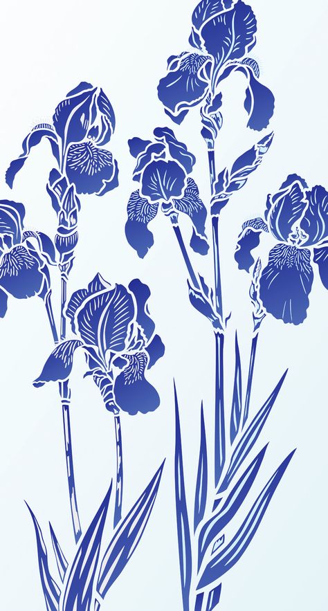 Iris Drawing, Iris Flower Tattoo, Iris Tattoo, Iris Painting, Iris Flower, Flower Stencil, Arte Sketchbook, Iris Flowers, Irises