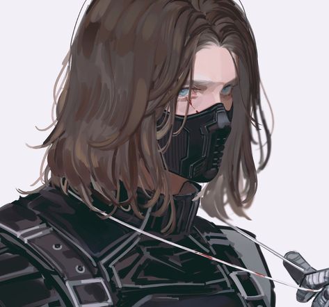 Bucky Icon, Bucky Barnes, Winter Soldier, Soldier, Wattpad, Marvel, Mask, Twitter, Hair