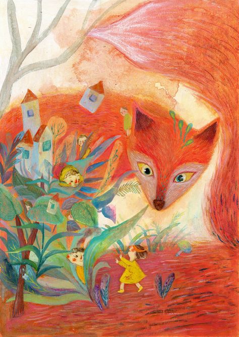 Forest Farming, Nature Illustrations, 동화 삽화, Illustration Art Drawing, Up Book, Fox Art, Children's Picture Books, Forest Landscape, Nature Illustration