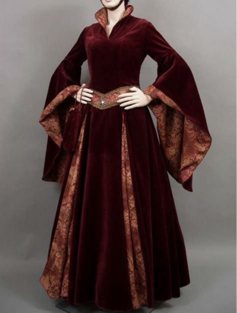 Medieval Dresses, Medieval Gown, Medieval Clothes, Fantasy Dresses, Velvet Maxi, Velvet Maxi Dress, Medieval Costume, Floral Patchwork, Medieval Clothing