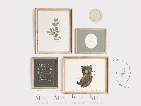 Neutral Room Decor, Vintage Gallery Wall, Vintage Gallery, Neutral Room, Gallery Wall Art Set, Printable Vintage, Gallery Wall Art, Vintage Printables, Wall Art Set