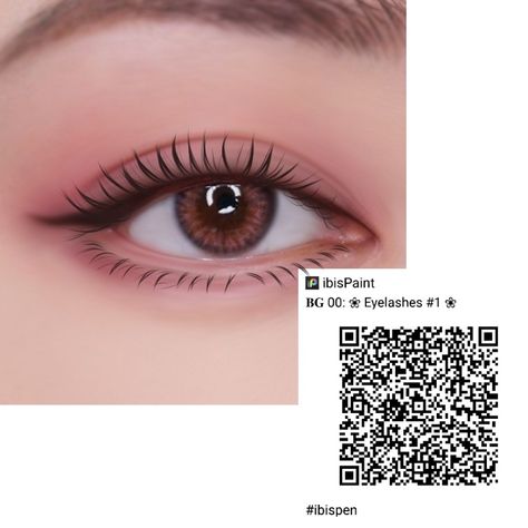 Ibispaint X Brushes Qr Code Eyelashes, Eyelashes Brush Ibis Paint, Eyelash Ibispaint Code, Digital Portrait Tutorial, Ibis Code, Ibispaint Codes, Brush Codes, Brush Code, Portrait Tutorial