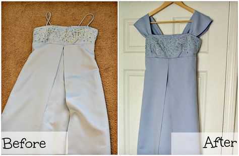 How To Upcycle Clothes, Making Dresses, Evening Dress Patterns, Clothing Upcycle, Costume Tutorial, Add Sleeves, Sewing 101, Repair Clothes, Dress Alterations