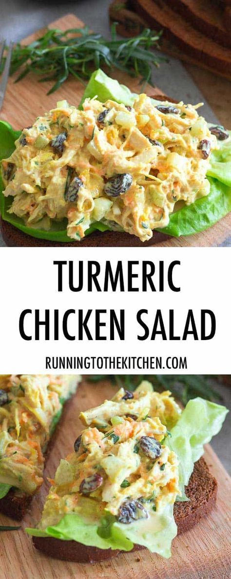 Serve this easy and nutritious turmeric chicken salad on toasted bread or lettuce wraps for a quick lunch. Turmeric Chicken, Turmeric Recipes, Chicken Salad Recipe, Toasted Bread, Green Veggies, Quick Lunch, Quick Lunches, Chicken Salad Recipes, Dried Beans