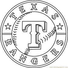 Texas Rangers Logo Coloring Page for Kids - Free MLB Printable Coloring Pages Online for Kids - ColoringPages101.com | Coloring Pages for Kids Baseball Coloring Pages, Texas Rangers Logo, San Francisco Giants Logo, Los Angeles Dodgers Logo, Red Toms, Baseball Teams Logo, Historic Colours, Texas Rangers Baseball, Rangers Baseball