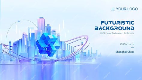 Premium PSD | Bright blue 3d business background Futuristic Key Visual, Backdrop Design Event, Backdrop Design Graphics, Key Visual Advertising, Event Backdrop Design, Technology Graphic Design, Technology Advertising, Business Banner Design, Technology Banner