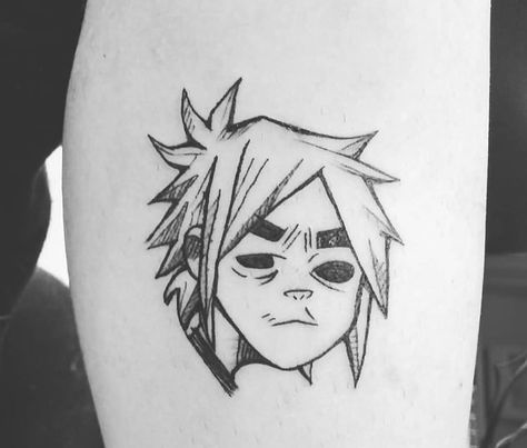 2d Gorillaz, D Tattoo, Gorillaz, Flash Tattoo, Cutie Patootie, Tattoo Ideas, Flash, Collage, Tattoos