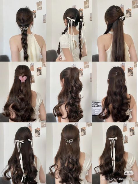 Cool Hair Designs, Hair Style Korea, Hair Inspiration Long, Easy Hairstyles For Medium Hair, Hairstyles For Girls, Hairstyles For Layered Hair, Hair Tutorials Easy, Hair Stylies, Hair Up Styles