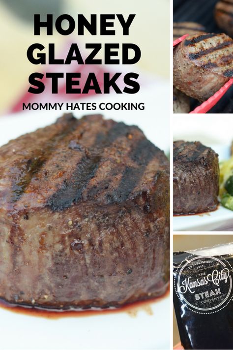 Honey Glazed Steaks | Mommy Hates Cooking Recipes For Steak, Glazed Steak, Kansas City Steak, Easy To Make Dinners, Smoked Meat Recipes, Eat Beef, Honey Glazed, Cheap Dinner Recipes, Feel Good Food