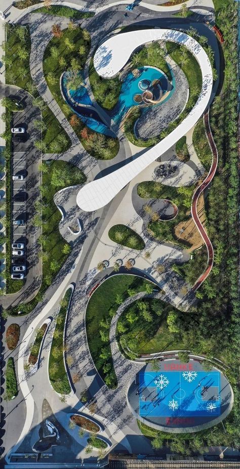 Landscape Architecture Park, Landscape Architecture Plan, Landscape Design Drawings, Landscape Architecture Drawing, Urban Design Plan, Urban Landscape Design, Architecture Design Drawing, Park Landscape, Landscape Design Plans