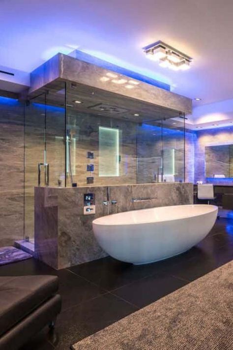 Modern Mansion Interior, Luxury Master Bathrooms, Luxury Houses Mansions, Design Salon, Mansion Interior, Dream House Rooms, Bathroom Design Luxury, Luxury Homes Interior, Luxury Homes Dream Houses