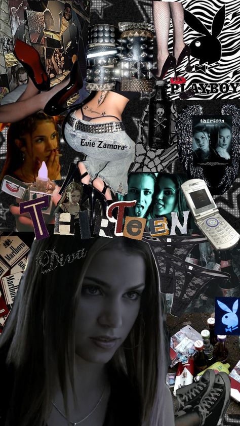 Evie Zamora Evie 13 Outfits, Evie Thirteen Hair, Thirteen Evie And Tracy, Emo 2000s Wallpaper, Thirteen Movie Evie, Evie Zamora Aesthetic, Evie Zamora Outfit, 2000s Baddie Aesthetic, Evie Thirteen