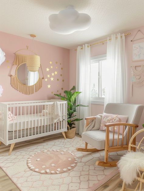 Pink boho nursery