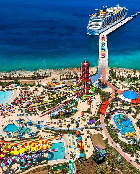 Are you sailing to the revamped CocoCay soon? 🤔🛳 Navigator of the Seas docked at Royal Caribbean’s private island, Perfect Day at CocoCay!… Cococay Bahamas, Royal Carribean Cruise, Bahamas Honeymoon, Navigator Of The Seas, Carribean Cruise, Bahamas Island, Island Destinations, Royal Caribbean Cruise, Cruise Wear