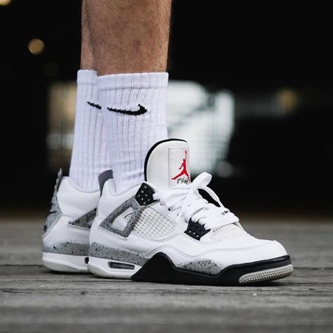 Jordan 4 Shoes, Jordan 4 White Cement, 4s Jordans, Jeffrey Jordan, Jordan 4 Bred, Air Jordan Iv, Jordan Iv, Jordan 4 White, Shoes For