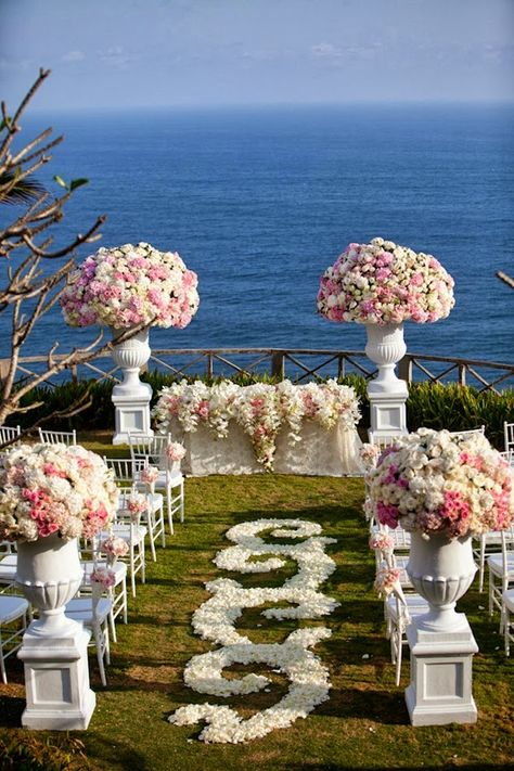 Styled the Aisle | Wedding Ceremony Ideas ~ Photography: Samuel Lippke Studios Ceremony Vows, Bride Rings, Colin Cowie Wedding, Ceremony Details, Aisle Runner Wedding, Shoes Bride, Chair Decor, Wedding Ceremony Photos, Wedding Petals