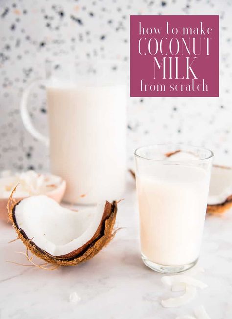 Coconut Punch, Homemade Coconut Milk, Make Coconut Milk, Lactose Free Milk, Coconut Drinks, Rican Food, Summer Cookies, Grated Coconut, Punch Recipes