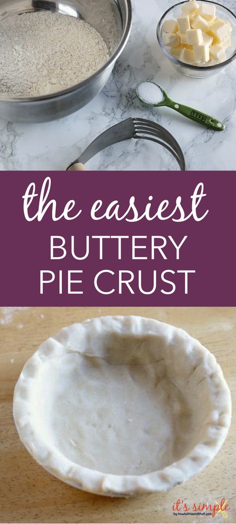 This pie crust is SO easy! With the holidays coming, you must try this simple homemade pie crust. Don't be afraid to try and make a crust from scratch! This pie crust is delicious and buttery and pairs well with any filling you decide to put into it. Come find out how you can get a golden crust once you bake your pie. Grab the recipe and make your homemade pie crust this holiday season. #holiday #pie #recipes #homemade #dessert Homemade Pie Crust Easy, Quick Pie Crust, Easy Homemade Pie, Easy Pie Crust Recipe, Pie Crust From Scratch, Flaky Pie Crust Recipe, Pie Crust Recipe Easy, Homemade Pie Crust, Homemade Pie Crust Recipe