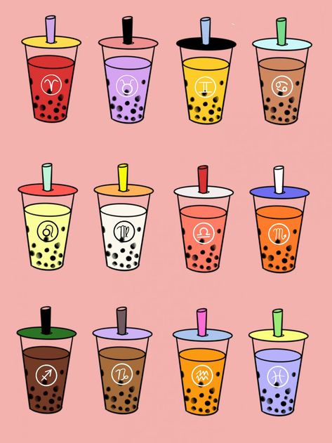 Which Bubbles bubble tea you are based on your zodiac sign - The Post Object References, Paper Blinds, Happy Ice, Boba Tea Recipe, Bubble Tea Flavors, Tea Etiquette, Mango Tea, Thai Milk Tea, Pearl Tea