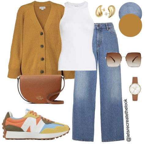 Mustard Cardigan Outfit, Casual Sunday Outfit, Recreate Yourself, Mustard Outfits, A Blessed Sunday, Sunday Fashion, Cardigan Fall Outfit, Have A Blessed Sunday, Wide Leg Pants Jeans