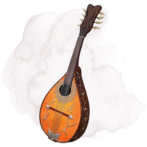 Canaith mandolin | Forgotten Realms Wiki | FANDOM powered by Wikia Bard Instruments, Dnd Bard, Instruments Art, Magical Items, Dungeon Master's Guide, Heroic Fantasy, Fantasy Props, Fantasy Setting, Dungeon Master