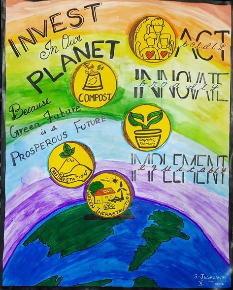 Invest in our Planet for sustainable growth Earth Art Drawing, Invest In Our Planet, Earth Day Poster, Earth Day Posters, Our Planet Earth, Earth Art, Clean Air, Save The Planet, Our Planet