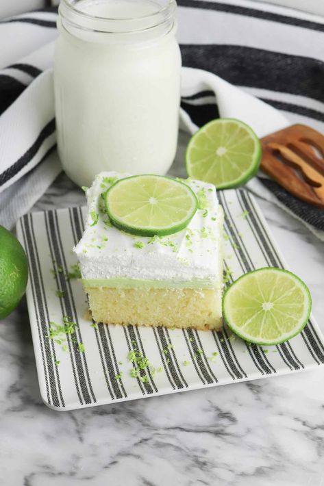 Easy Key Lime Poke Cake Recipe – Simplistically Living Keylime Cake Recipe, Easy Key Lime Cake, Key Lime Poke Cake, Lime Poke Cake, Key Lime Cake Recipe, Key Lime Cake, Poke Cake Recipe, Lime Cake, Poke Cake Recipes