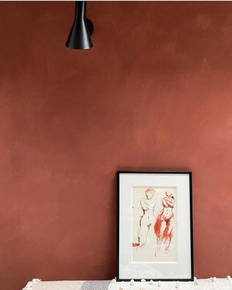 Limewash Walls, Lime Paint, Red Ochre, Color Of The Day, Texture Inspiration, St Helens, Wall Garden, Red Interiors, Beach Apartment