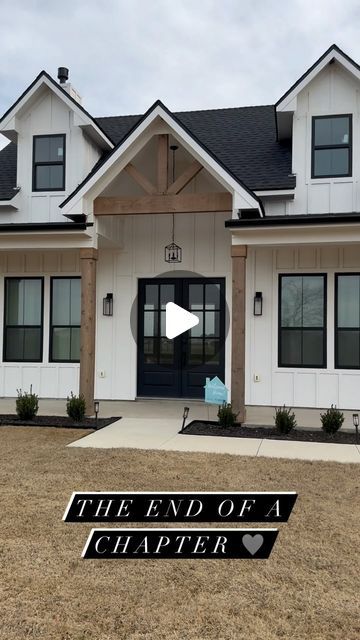 B R I T T A N Y  S H O R T on Instagram: "Here’s your reminder to:

•Chase your Dreams
•Share your Passions
•Buy the Land
•Build the House

Although saying goodbye to this home is bittersweet, we are so excited to start our next build journey. 🖤

#ourbuildjourney #modernfarmhouse #newbuild #custombuild #newhome #hometour #homeinterior #homesweethome #farmhouse #customhomes" Small Renovation Ideas, Building A Home Must Haves, New Build House Ideas, White Modern Farmhouse Exterior, New Construction Home Ideas, New House Construction, Home Exterior Design, White Modern Farmhouse, Building Inspiration