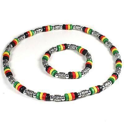 Rasta Necklace Roots Bracelet Africa Selassie Rasta One Love Reggae Jamaica 18" African American Jewelry, Mens Accessories Necklace, Afrocentric Clothing, Afrocentric Jewelry, Memory Wire Wrap Bracelets, Beaded Necklace Designs, Beads Bracelet Design, Beauty Dress, One Love