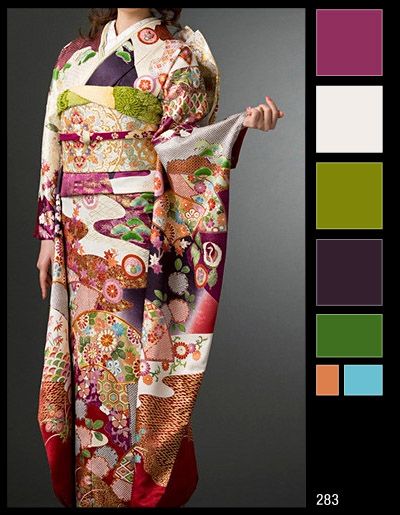 Kimono Color Palette, Japanese Color Palette, Kimono Winter, Pretty Kimonos, Kimono Art, Winter Palette, Tag Cloud, Color Boards, Japanese Colors