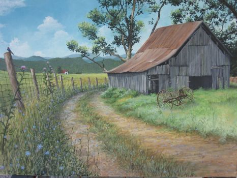 Barn Pictures, Farm Paintings, Country Barns, Barn Painting, Barn Art, Farm Scene, Country Scenes, Belem, Red Barns