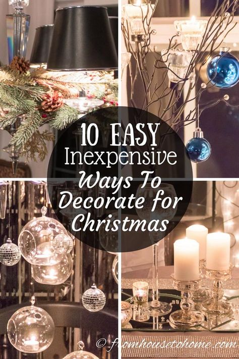 Ways To Decorate For Christmas, Bedroom For Christmas, Christmas Easy, Decorate For Christmas, Christmas Creative, Inexpensive Christmas, Wall Christmas Tree, Christmas Decorating Ideas, Christmas On A Budget