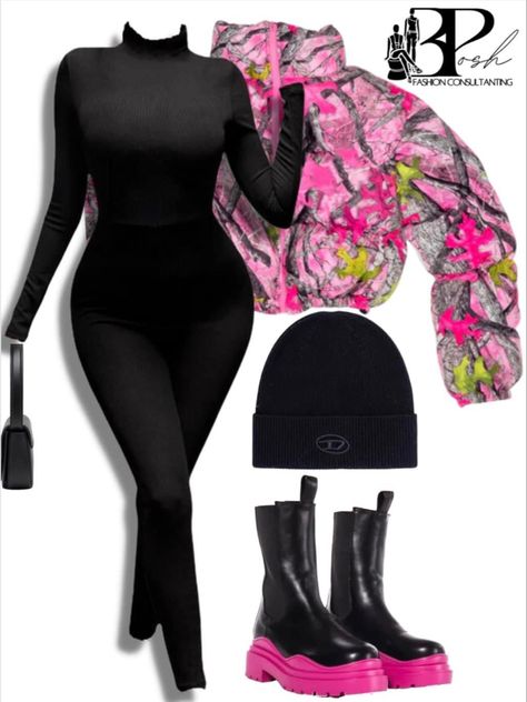 Pink Boots Outfit Black Women, Baddie Valentines Day Outfit, Day Outfits Black Women, Valentines Day Outfits Black Women, Outfits Black Women, Mode Zara, Fasion Outfits, Day Outfits, Classy Casual Outfits